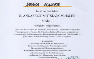 Klangarbeit mit Klangschalen