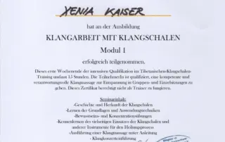 Klangarbeit mit Klangschalen
